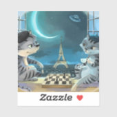 Sticker en Vinyl de Paris de nuit (différentes tai (Feuille)