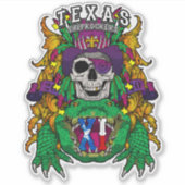 Sticker en vinyle 6" Texas ShipRockers (Devant)