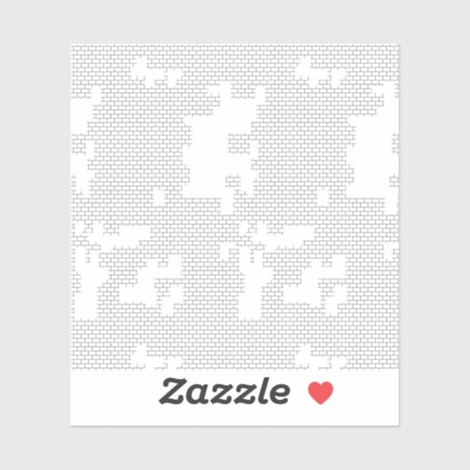 Sticker en vinyle à découpe horizontale, en porcel (Feuille)