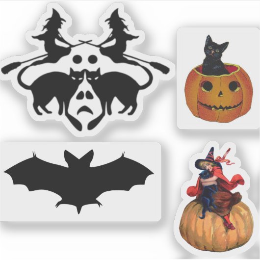 Sticker en vinyle à découpe sur mesure d'Halloween (Devant)