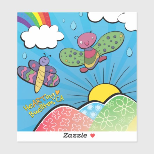 Sticker en vinyle - Aimer la pluie - Buellton.Art (Feuille)