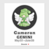 Sticker en vinyle Angel 8" Gnome Gemini (Feuille)