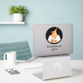 Sticker en vinyle Angel 8" Gnome Leo (Ordinateur portable sur le bureau)