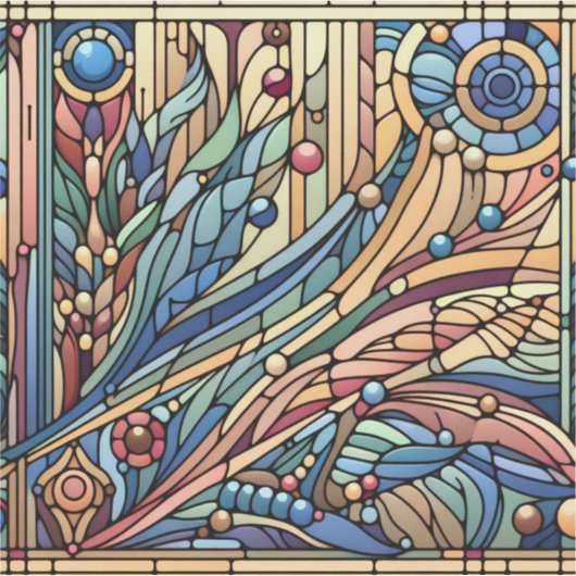 Sticker en vinyle Art Déco (Devant)