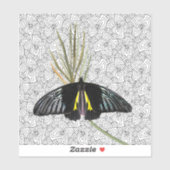 Sticker en vinyle avec Arrière - plan Butterfly & (Feuille)