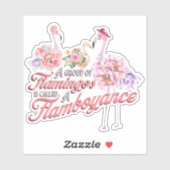 sticker en vinyle avec Flamants roses Flamboyant F (Feuille)