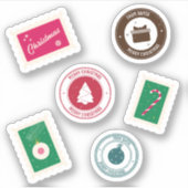 Sticker en vinyle avec timbres (Devant)