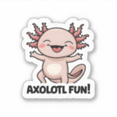 Sticker en vinyle axolotl (Devant)