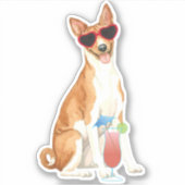 Sticker en vinyle Basenji été (Devant)