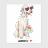 Sticker en vinyle Bedlington Terrier (Feuille)