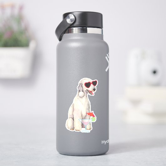 Sticker en vinyle Bedlington Terrier (HydroFlask)