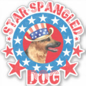 Sticker en vinyle berger allemand patriotique (Devant)