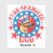 Sticker en vinyle berger allemand patriotique (Feuille)