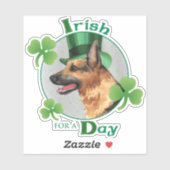 Sticker en vinyle berger allemand St. Patrick's Da (Feuille)