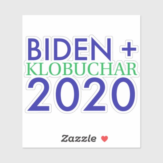 Sticker en vinyle Biden et Klobuchar 2020 (Feuille)