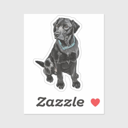 Sticker en vinyle Black Lab (Feuille)