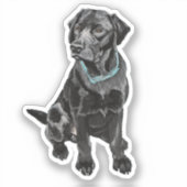 Sticker en vinyle Black Lab (Recto)