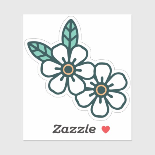 Sticker en vinyle blanc simple et amusant (Feuille)