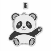 Sticker en vinyle brandissant du panda (Devant)