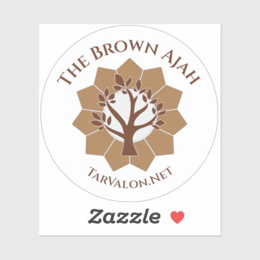 Sticker en vinyle Brown simplifié TarValon.Net (Feuille)