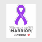 Sticker en vinyle cancer pancréatique (Feuille)