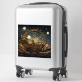 Sticker en vinyle céleste Steampunk (Sur valise)
