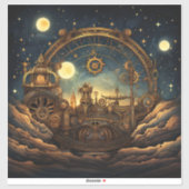 Sticker en vinyle céleste Steampunk (Feuille)