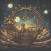 Sticker en vinyle céleste Steampunk (Devant)