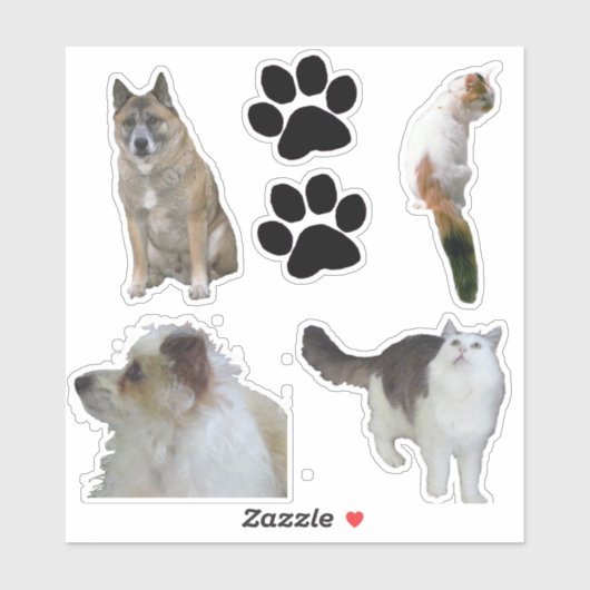 Sticker en vinyle - Chats et Chiens (Feuille)