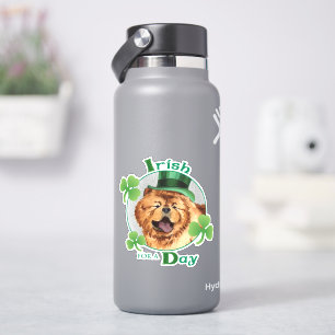 Sticker en vinyle Chow Chow de la Saint Patrick