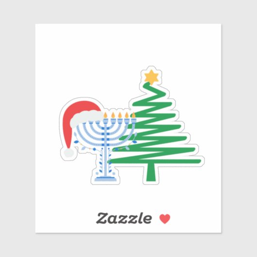 Sticker en vinyle Chrismukkah (Feuille)