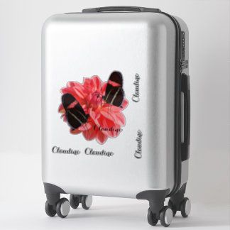 Sticker en vinyle Contour Bagage Papillon Dahlia