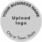 Sticker en vinyle couleur gris d'entreprise (Devant)