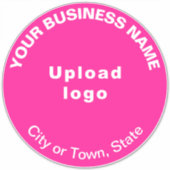 Sticker en vinyle couleur rose affaires (Devant)