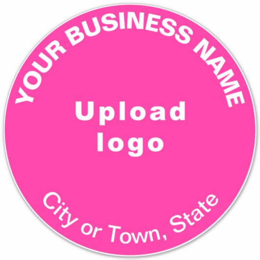 Sticker en vinyle couleur rose affaires (Devant)