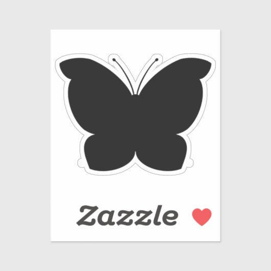 Sticker en vinyle coupé à papillon noir (Feuille)