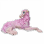 Sticker en vinyle coupé Borzoi Die (Devant)
