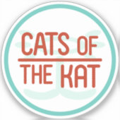 Sticker en vinyle coupé Catsofthekat (Recto)