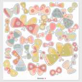 Sticker en vinyle coupé couleur papillon (Feuille)