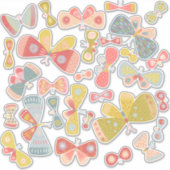 Sticker en vinyle coupé couleur papillon (Devant)