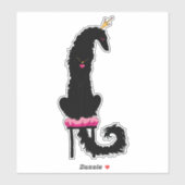 Sticker en vinyle coupé de la princesse noire Borz (Feuille)