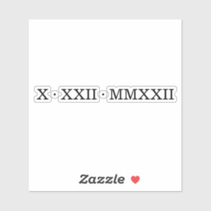 Sticker en vinyle coupé en chiffres romains