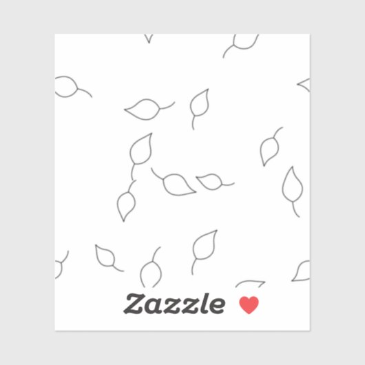 Sticker en vinyle coupé, gris de colombe (Feuille)