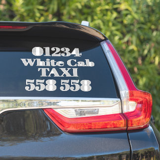 Sticker en vinyle coupé Personnaliser - Taxi privé