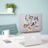 Sticker en vinyle coupé sur mesure (Ordinateur portable sur le bureau)