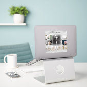 Sticker en vinyle coupé sur mesure (Ordinateur portable sur le bureau)