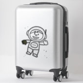 Sticker en vinyle coupé sur mesure (Sur valise)