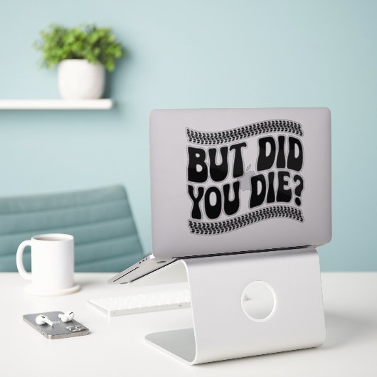 Sticker en vinyle coupé sur mesure (Ordinateur portable sur le bureau)