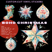 Sticker en vinyle coupé sur mesure 9 Boho Christma