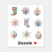 Sticker en vinyle coupé sur mesure 9 Boho Christma